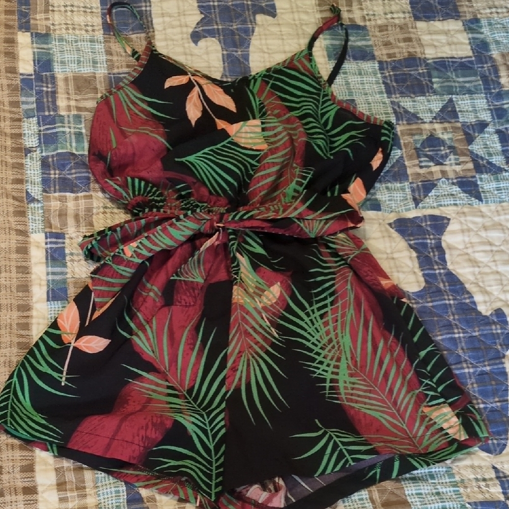 Tropical Print Women's Romper
